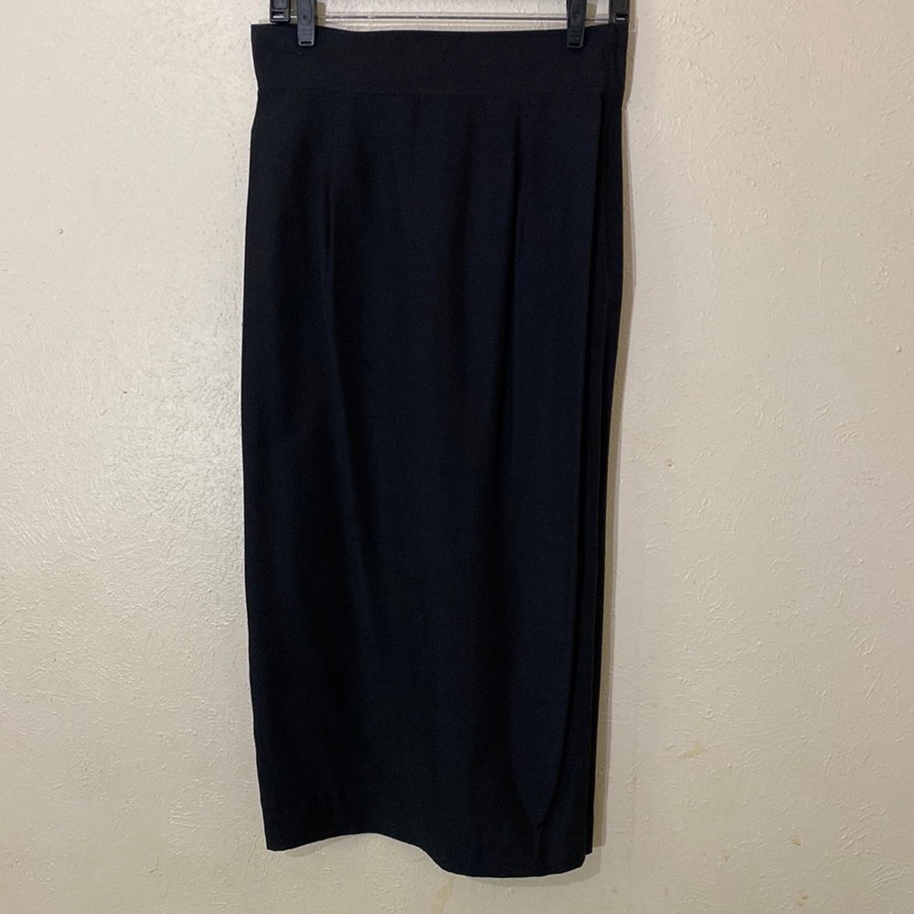 80s Sarah Taylor Collections Hugh Waist Long Black Skirt